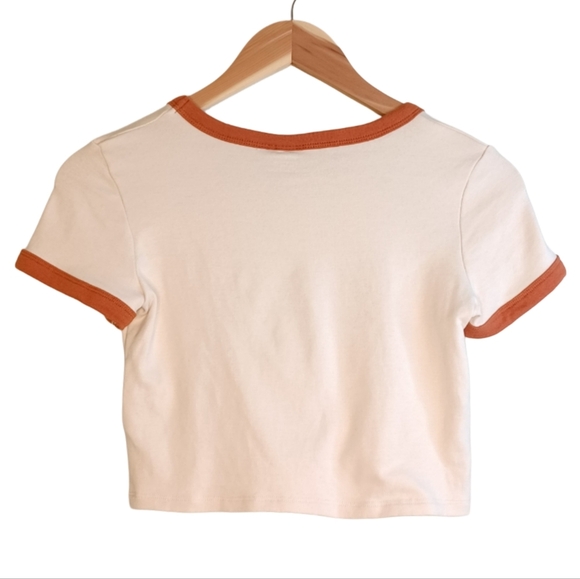 Cotton On Boho Cropped Graphic Rolling Stones T-shirt - Picture 2 of 14